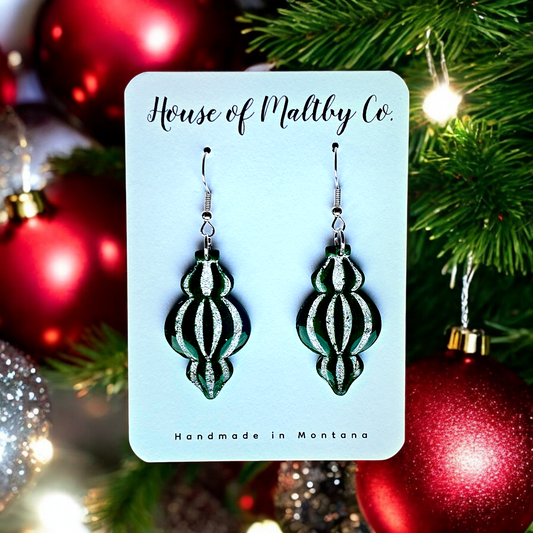 Spiral Vintage Christmas Ornaments: 2 Colors