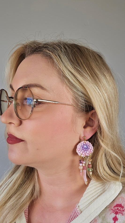 Purple and Pink Dahlias