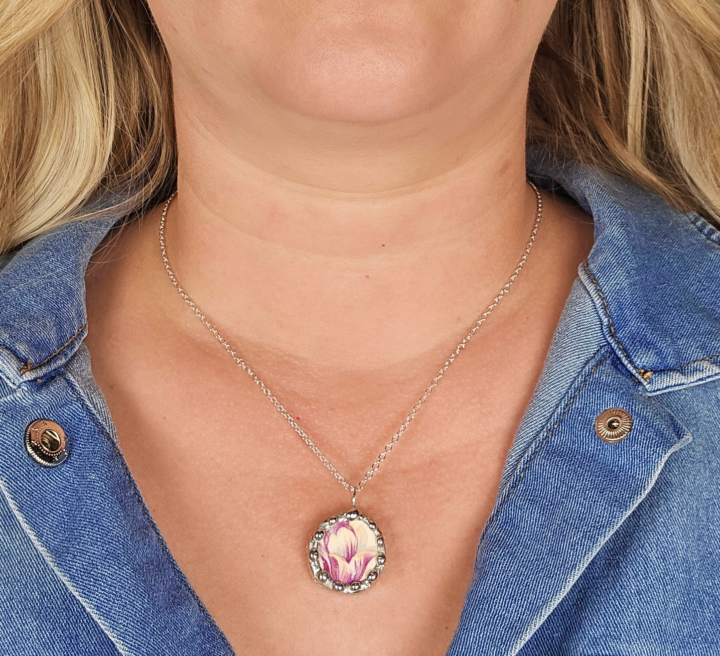 Purple Tulip Pendant