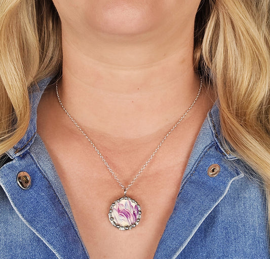 Purple Tulip Pendant