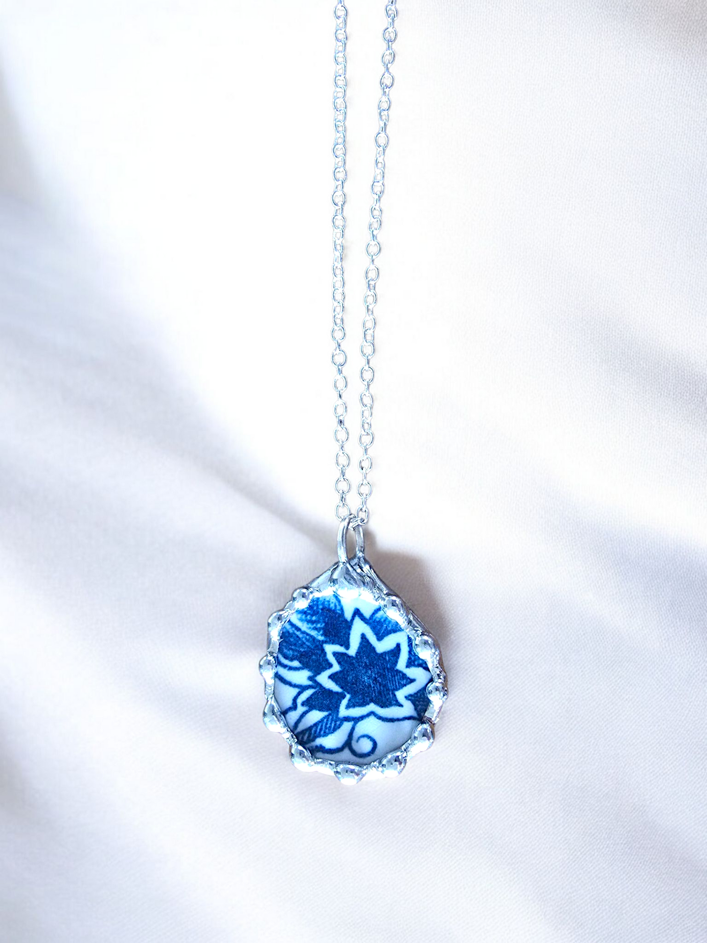Blue Flower Necklace
