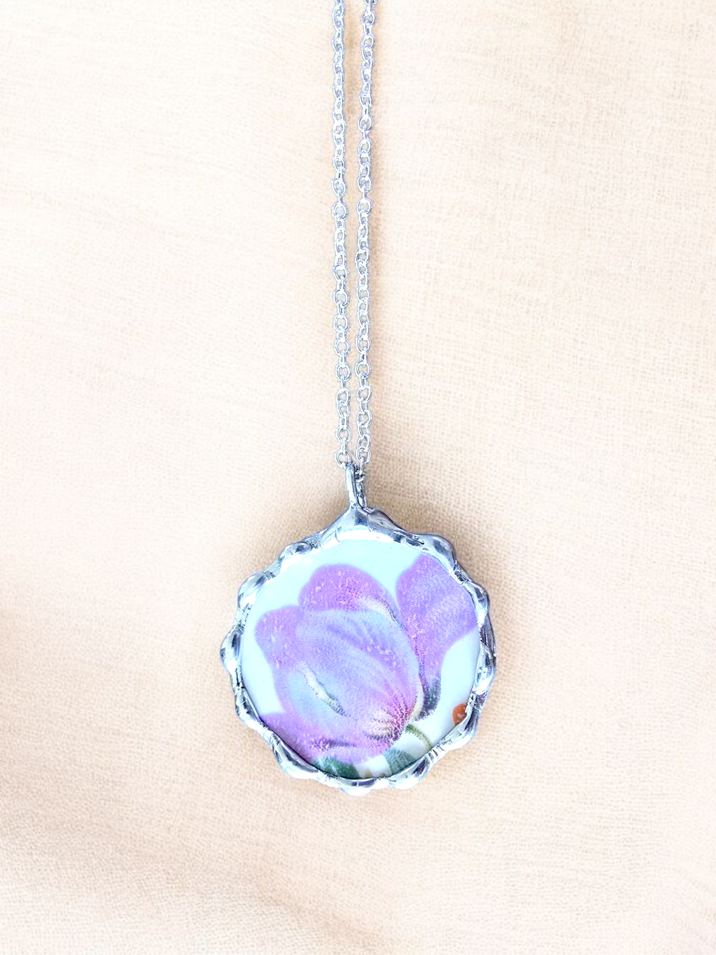 Violet Flower Necklace
