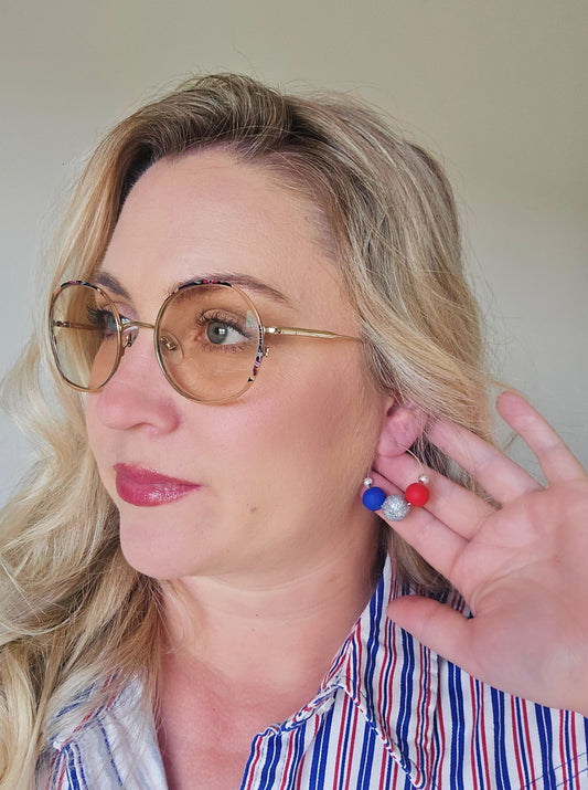 Patriotic Bead Hoops