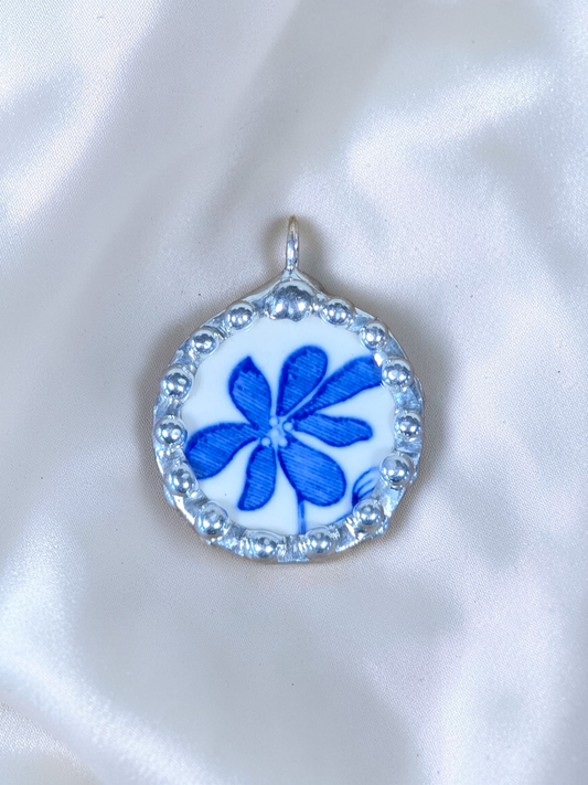 Blue Daisy Pendant