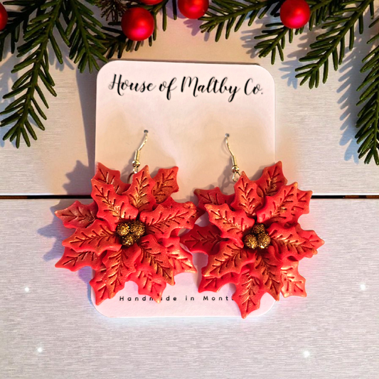 Red Pointsettas: Large, and Medium option