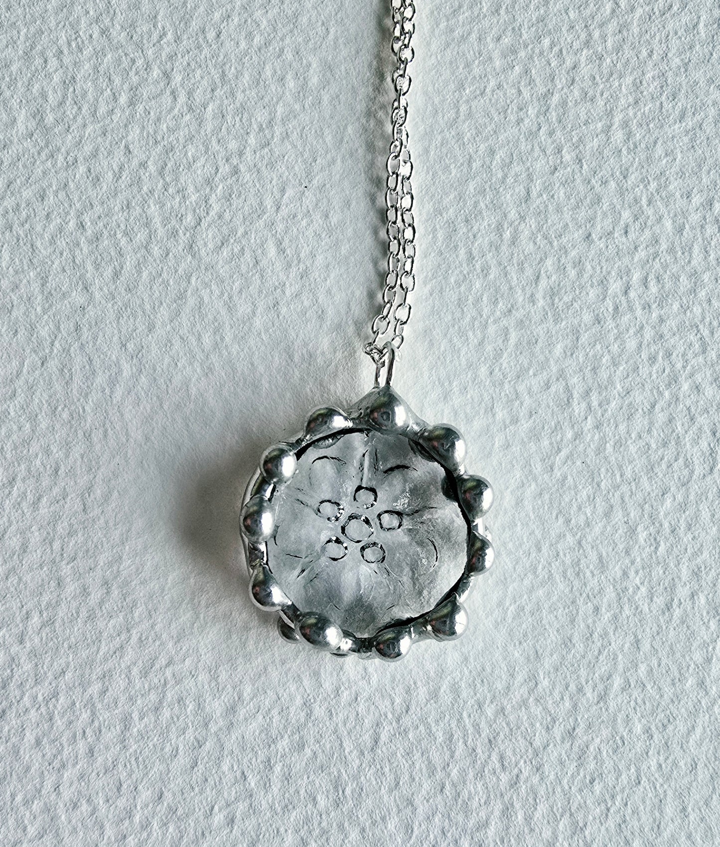 Clear Floral Indiana Glass Pendant