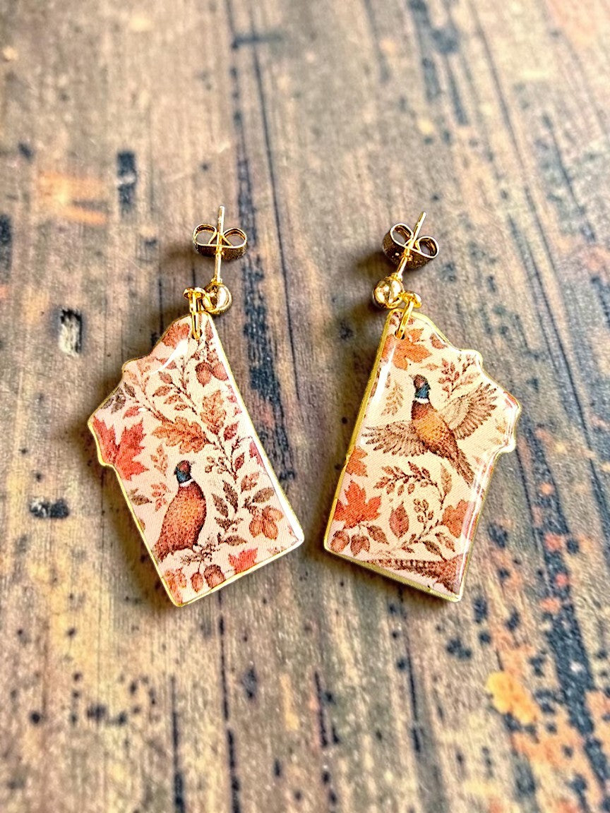 Montana Pheasant Earrings