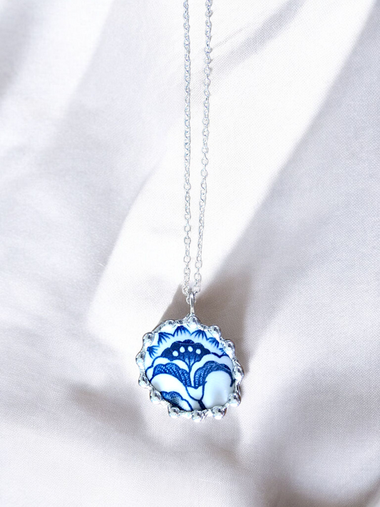 Blue Lily Necklace