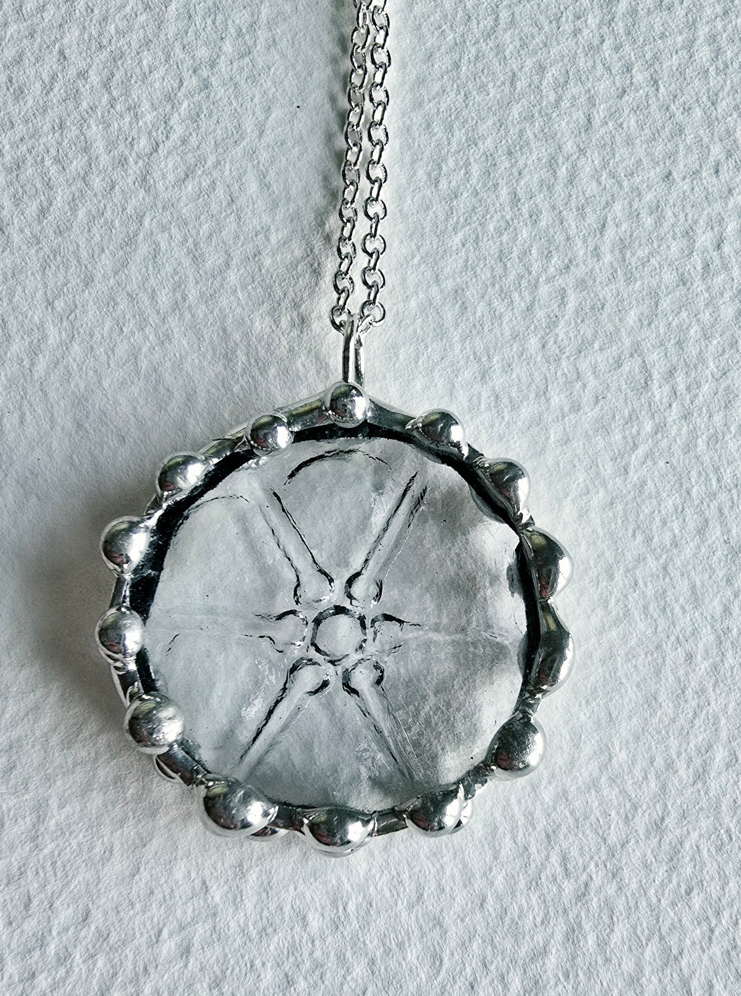 Floral Clear Indiana Glass Pendant