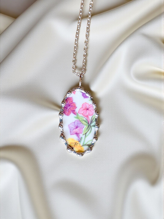 Shades of Purple to Pink Petunias  Pendant