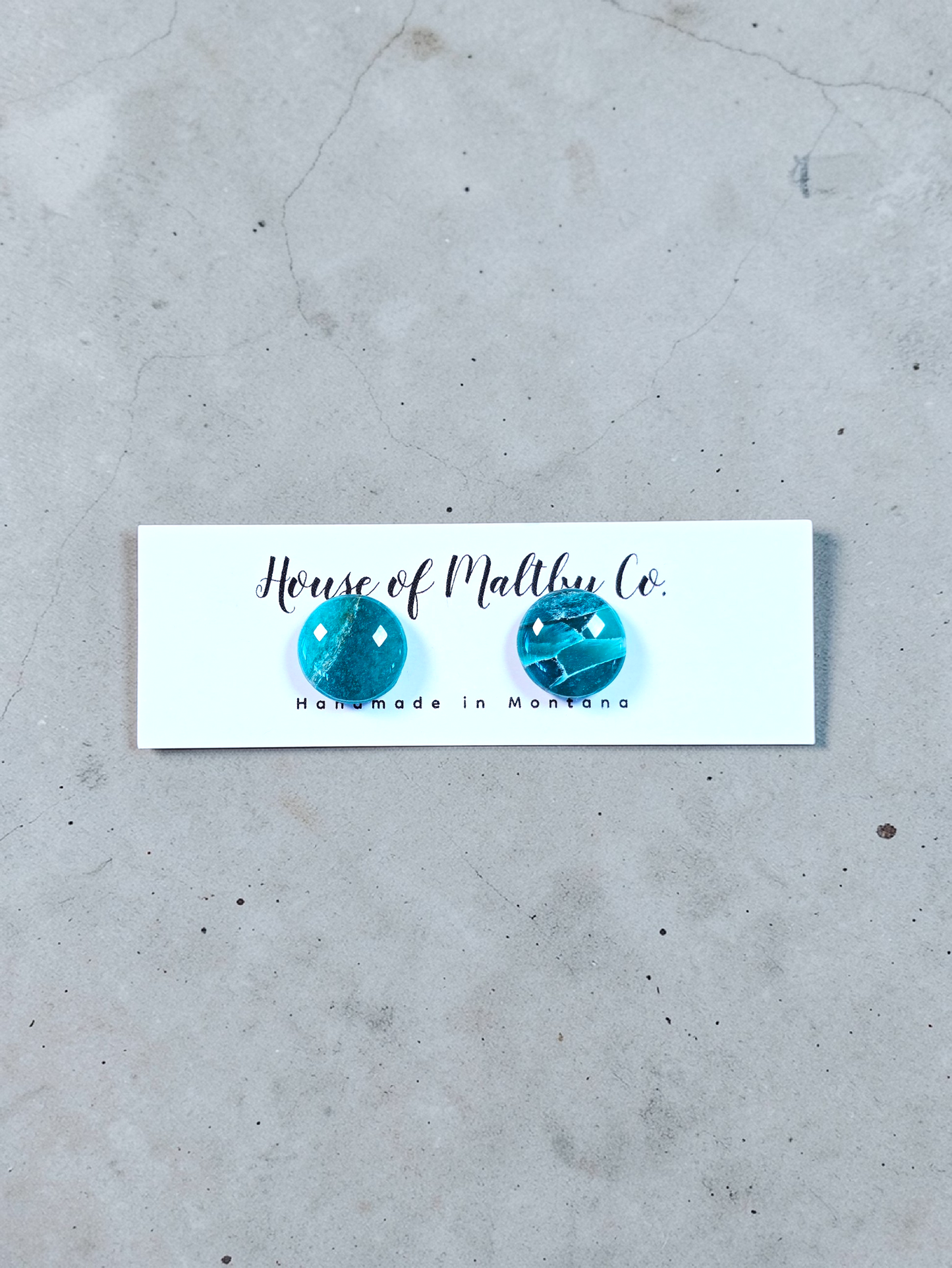 Faux Apatite Studs