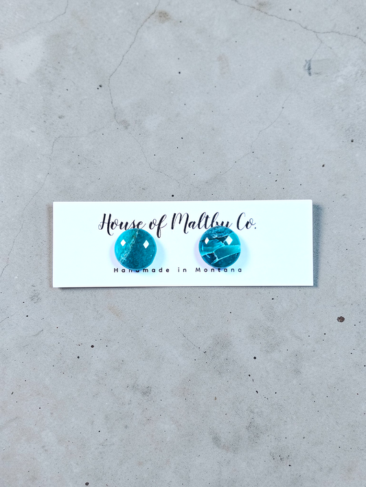 Faux Apatite Studs