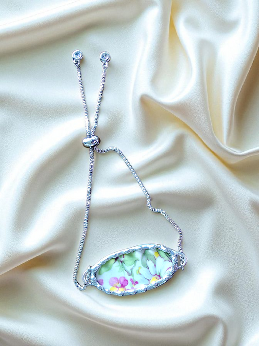 Daisy Adjustable Bracelet Silver