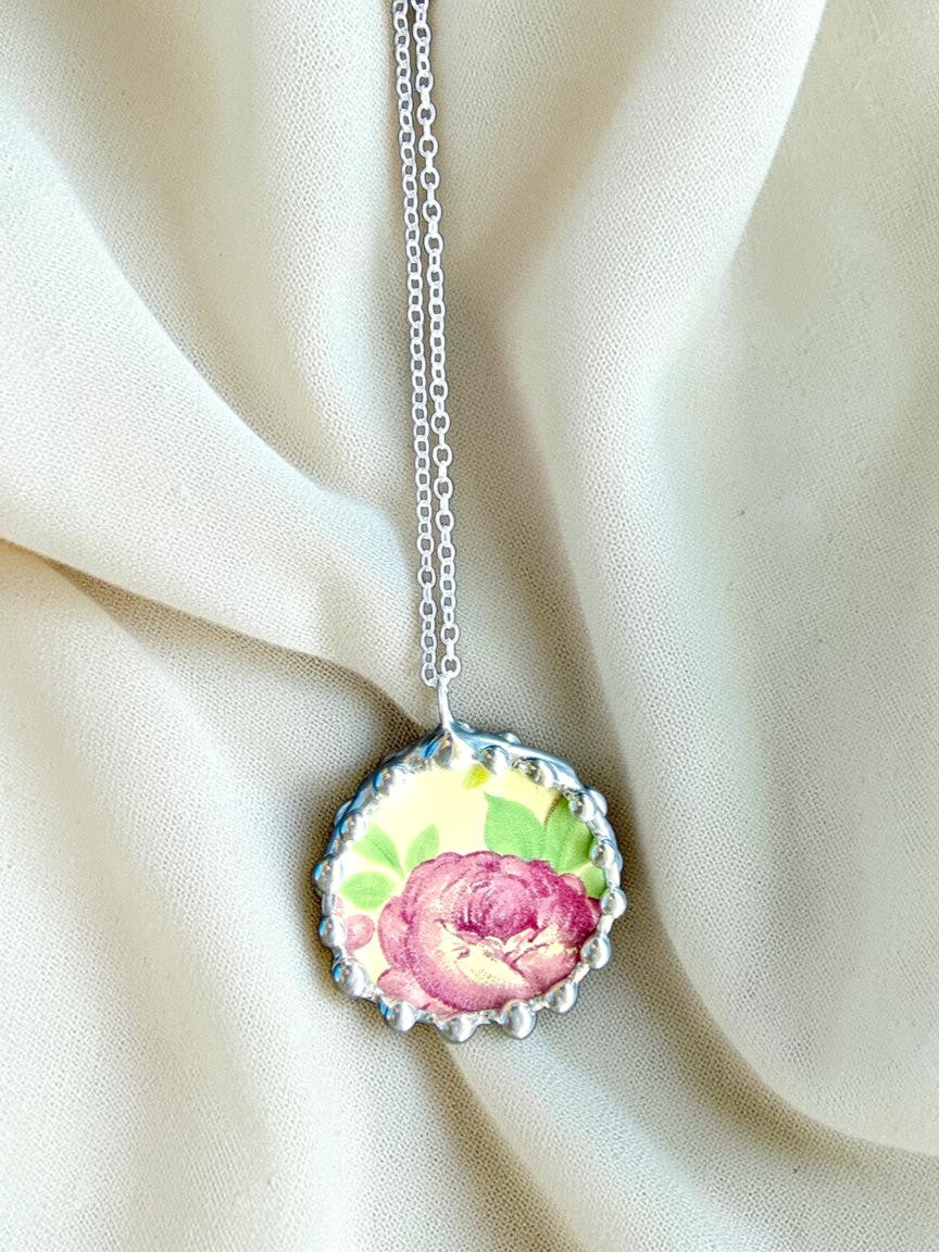 Pink Rose Pendant