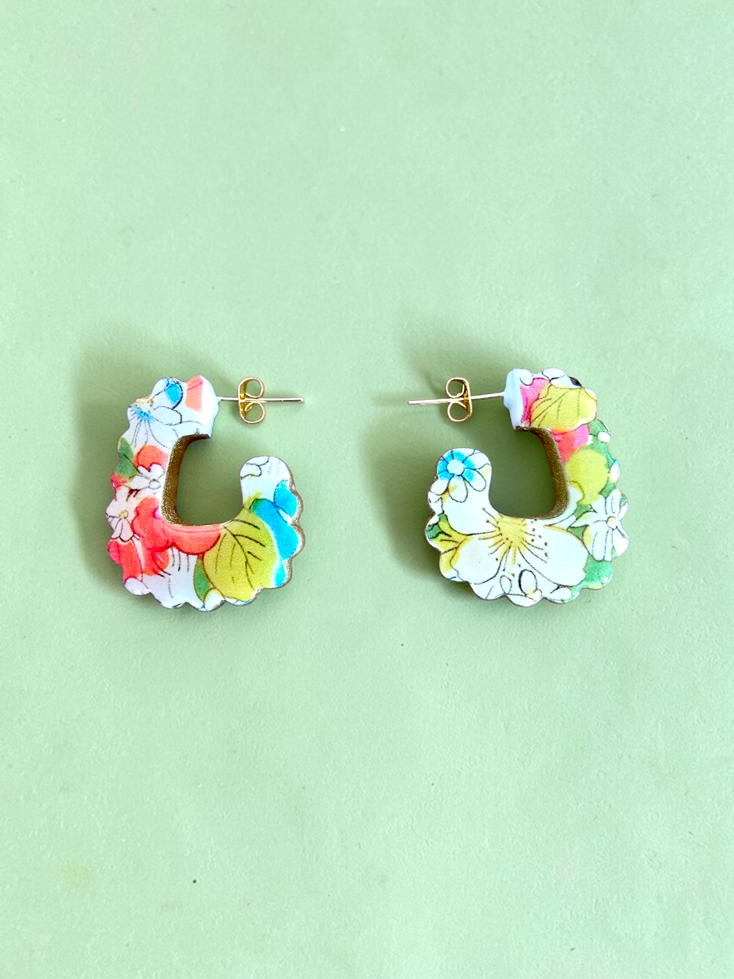 Floral Half Hoops