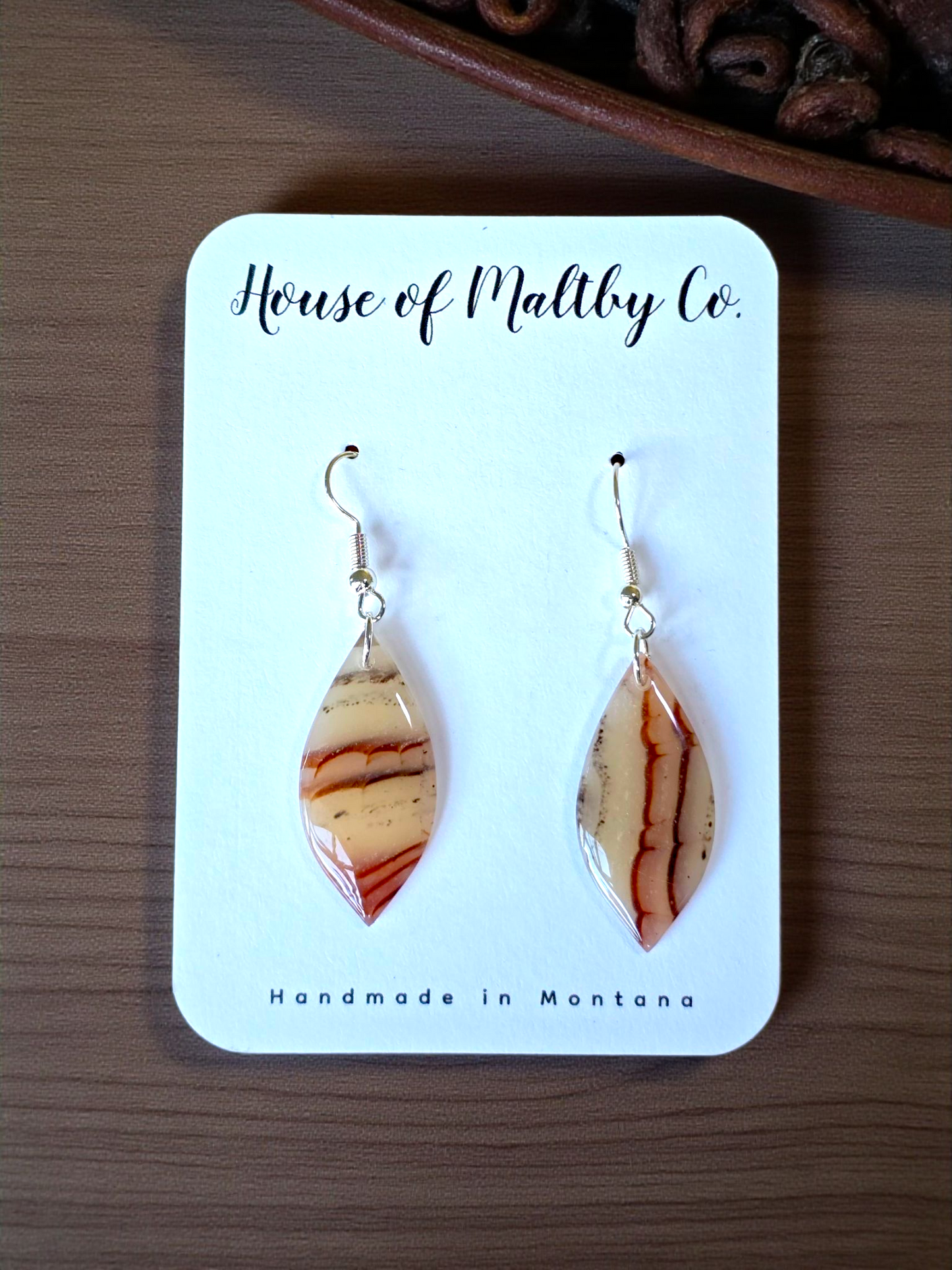Faux MT Agate Earrings