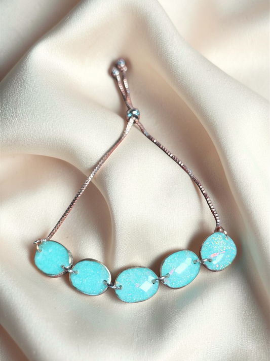 Faux Mint Opal Bracelet