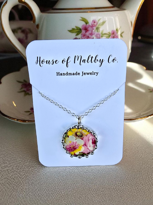 Multi-Colored Floral Necklace
