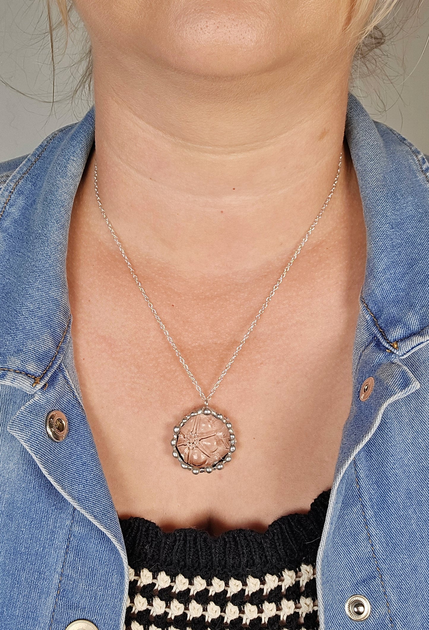 Clear Floral Indiana Glass Pendant