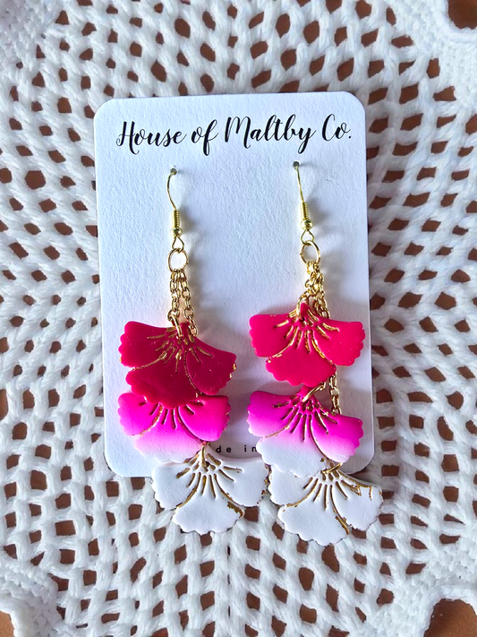 Pink Fanned Flowers: 2 options