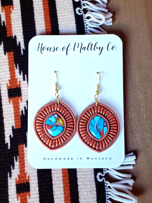 Diamond Faux Spiny Oyster Turquoise