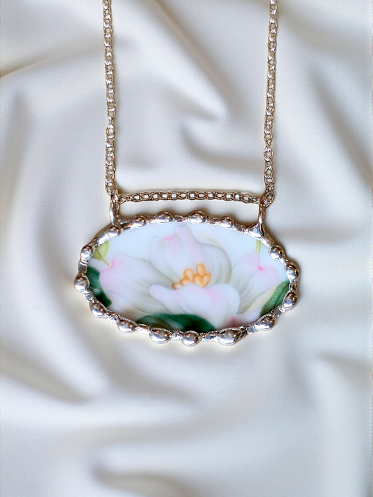 Oval Magnolia Pendant