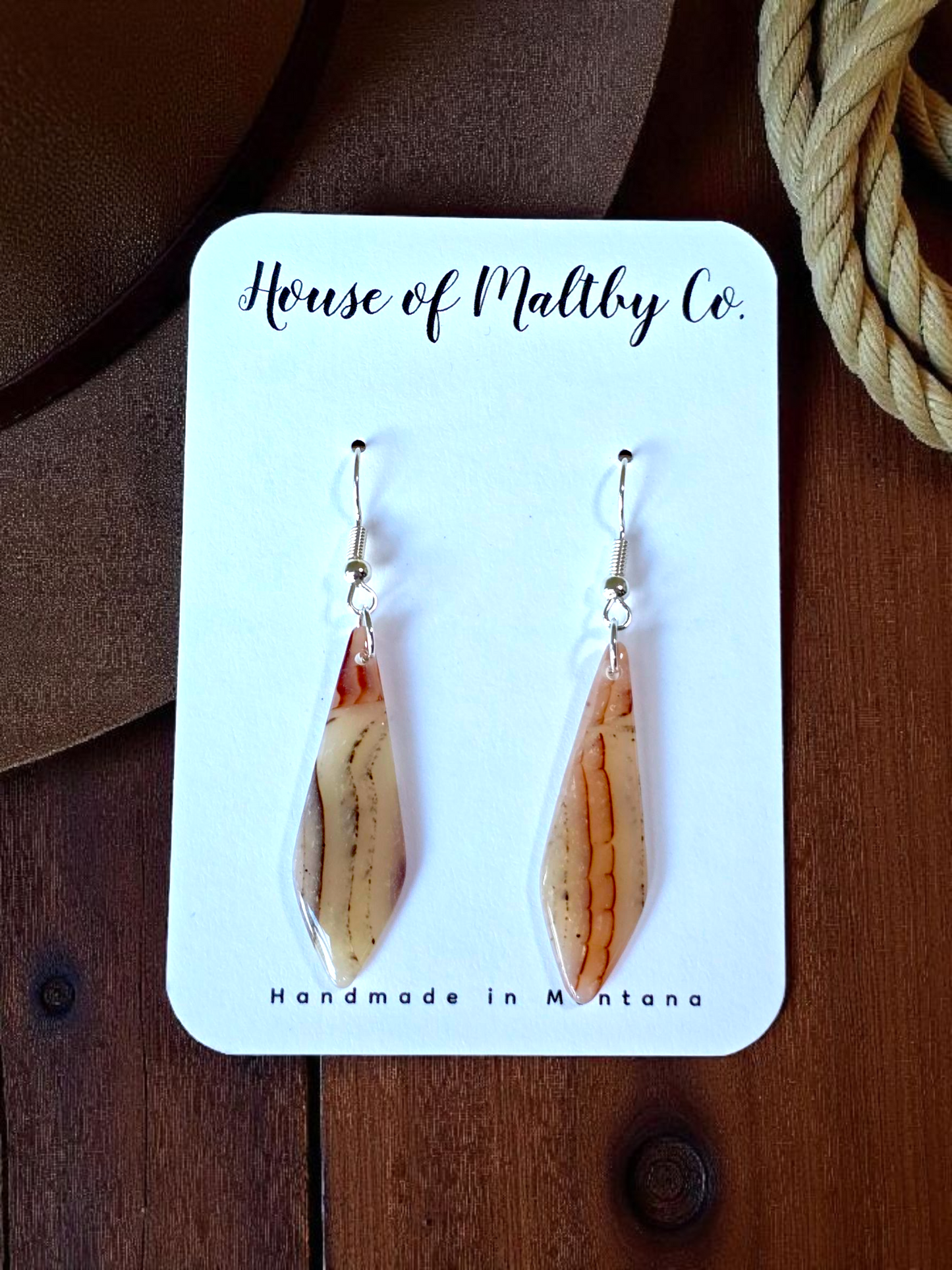 Faux MT Agate Earrings