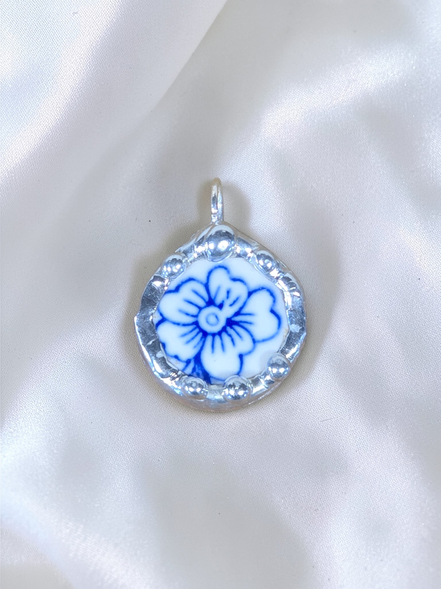 Small Blue Flower Pendant