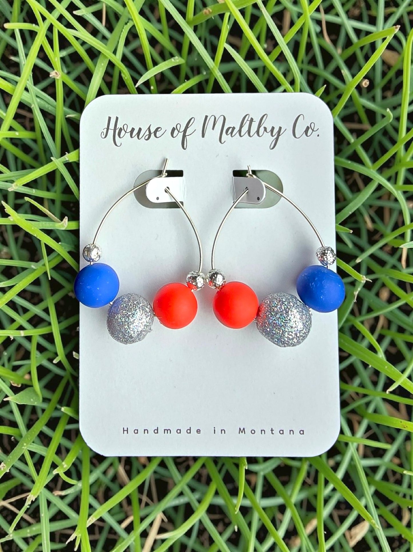 Patriotic Bead Hoops