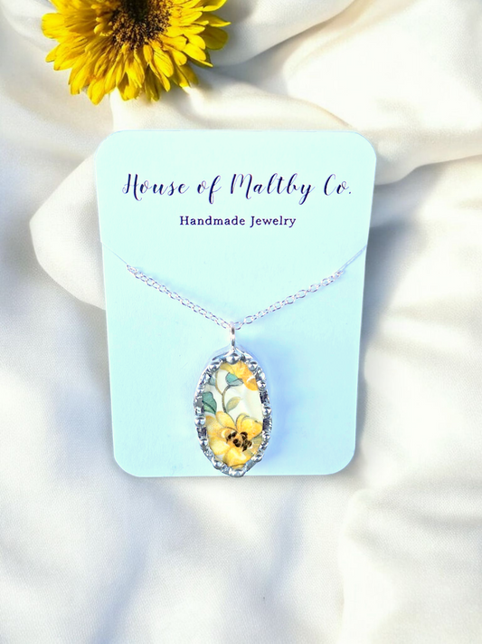 Yellow Flower Necklace