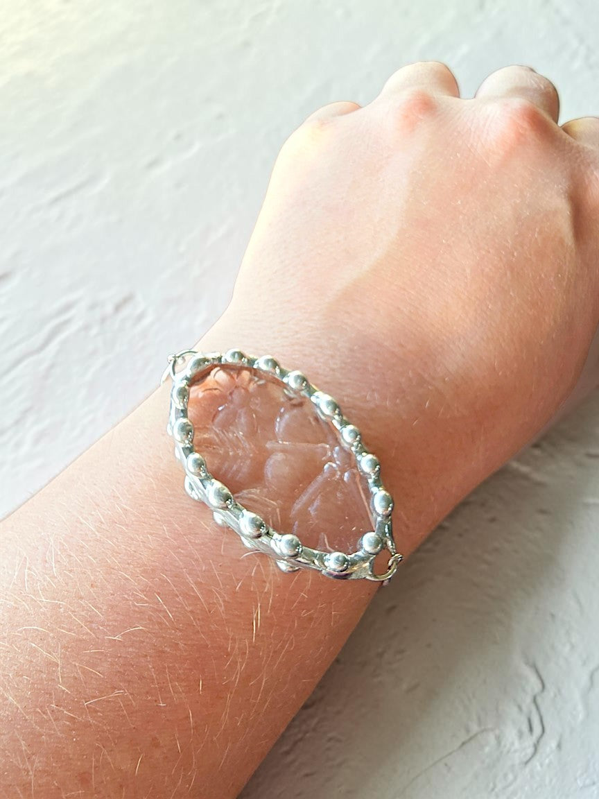 Indiana Glass Floral Adjustable Bracelet