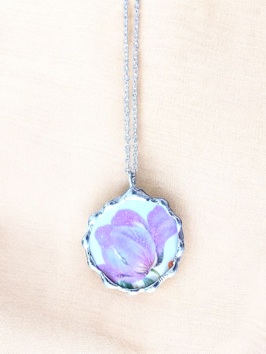 Violet Flower Necklace