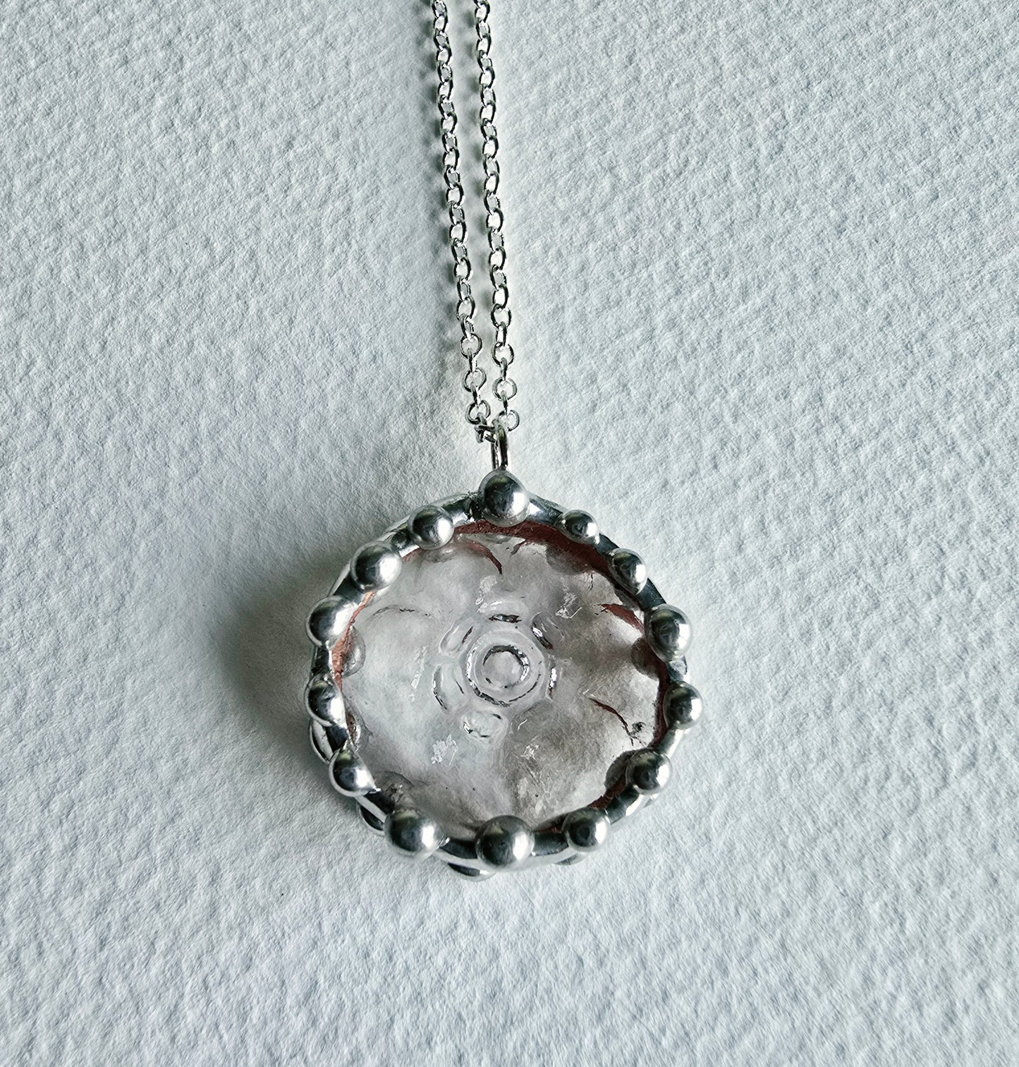 Clear Indiana Glass Daisy Pendant