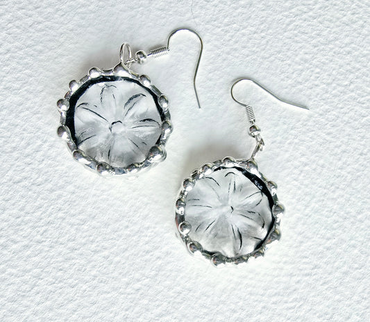 Clear Diasy Indiana Glass Earrings