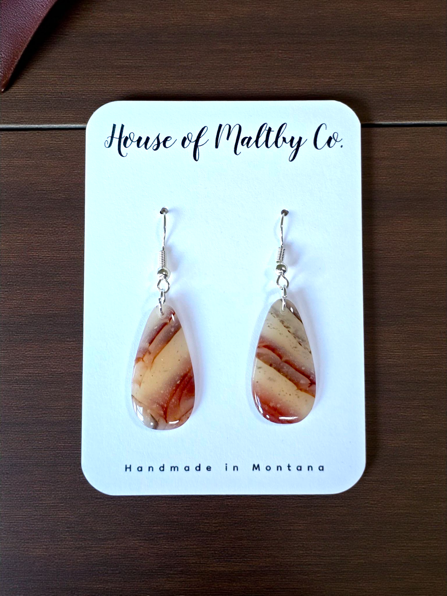 Faux MT Agate Earrings