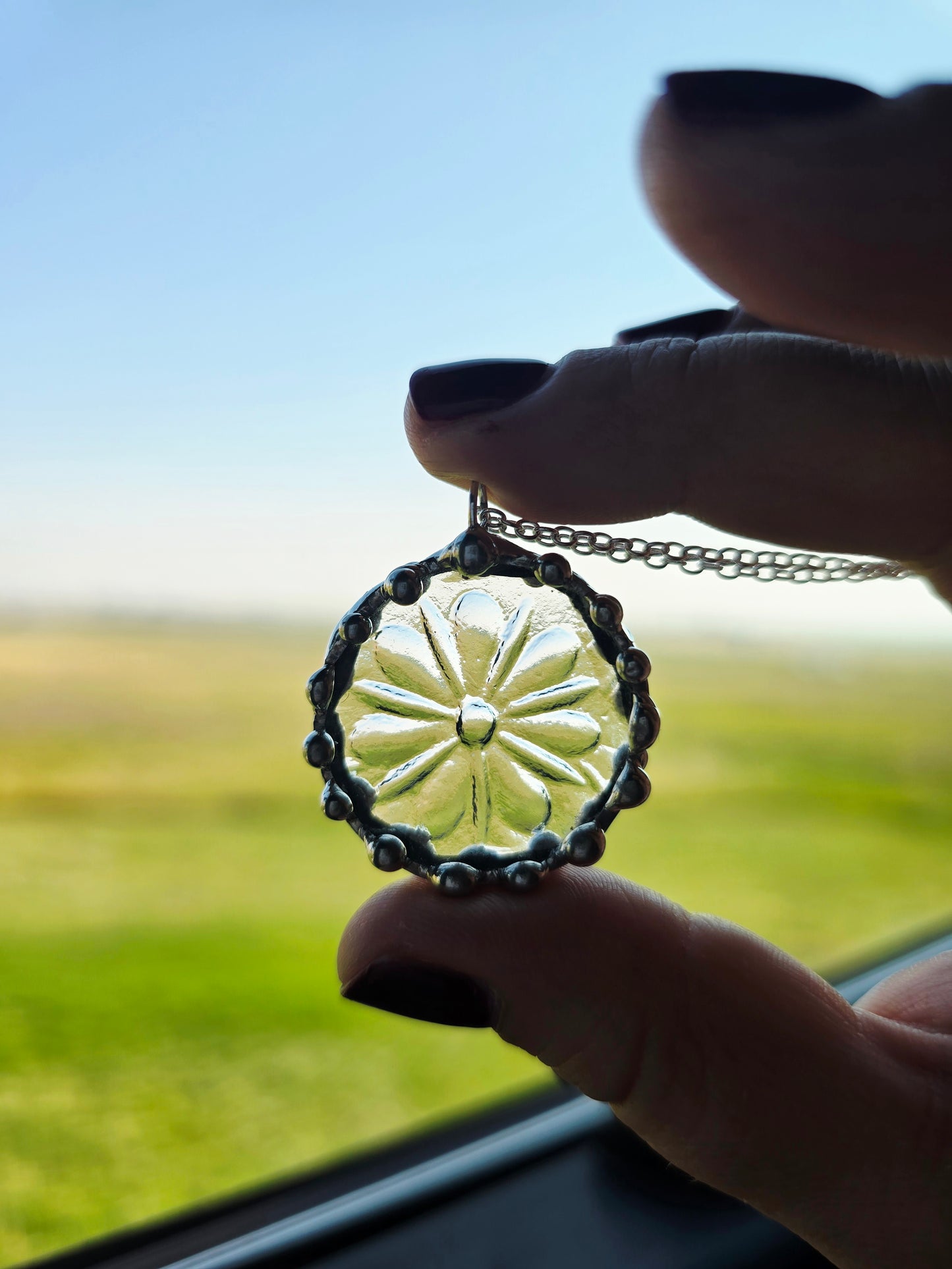 Floral Clear Indiana Glass